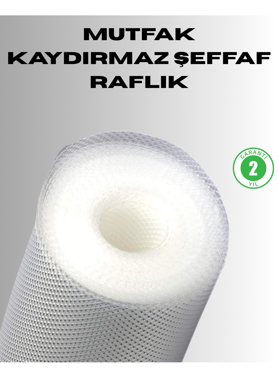 Kaydırmaz şeffaf raflık çekmece örtüsü 45x300 cm