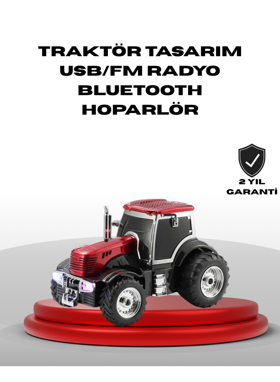 Traktör Tasarımlı Bluetooth Hoparlör USB TF AUX FM Radyo