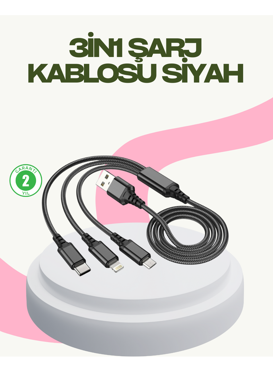 Hızlı Şarj Destekli Çoklu Şarj Kablosu – Seyahat ve Günlük Kullanım