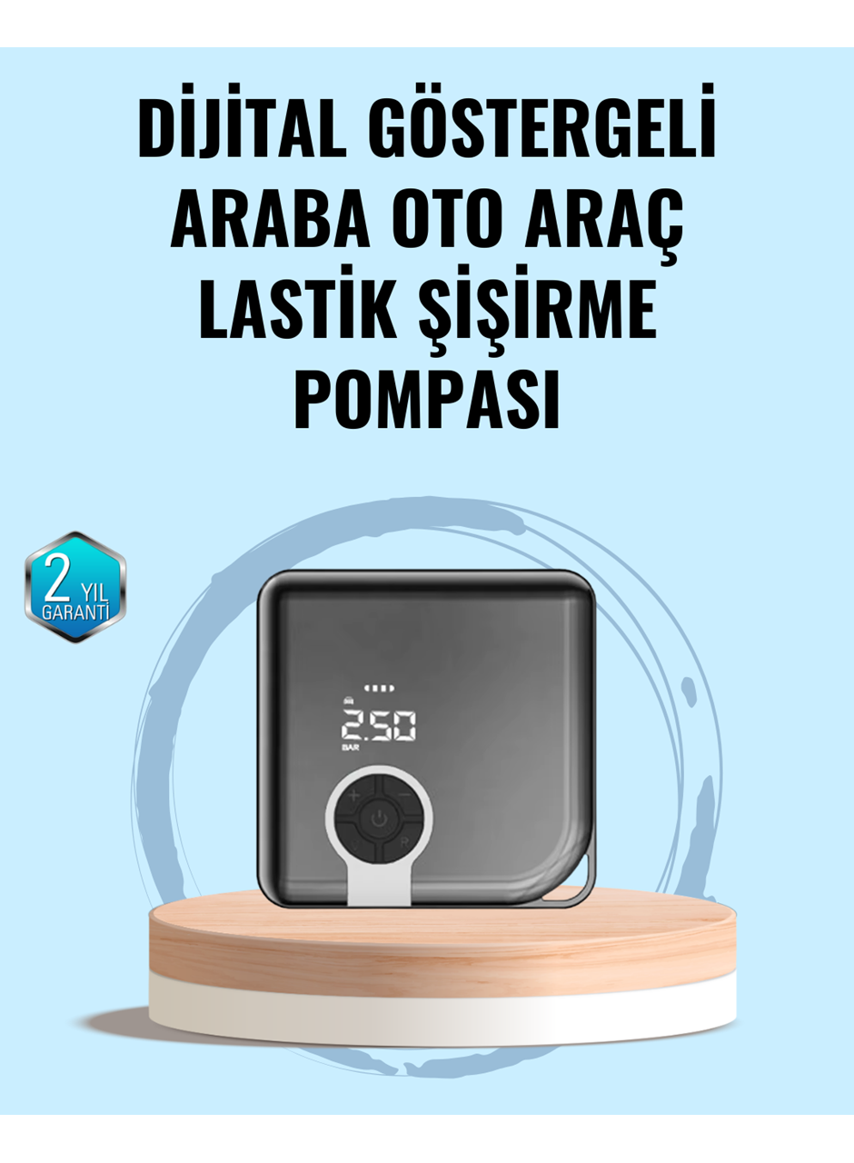 Type-C Şarj Girişli Taşınabilir Elektrikli Hava Pompası