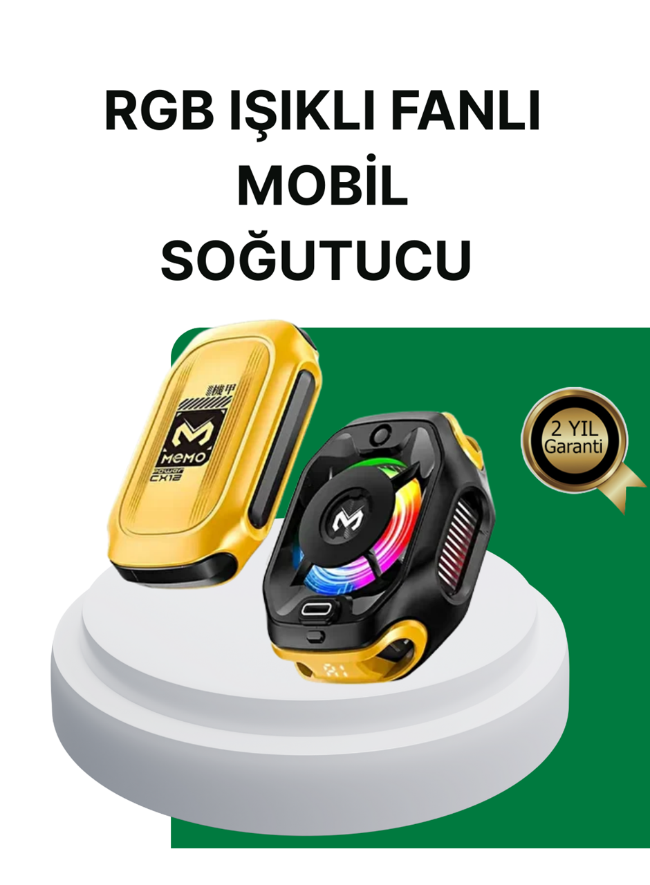 7 Kanatlı Vortex Fanlı Akıllı Telefon Soğutma Aparatı