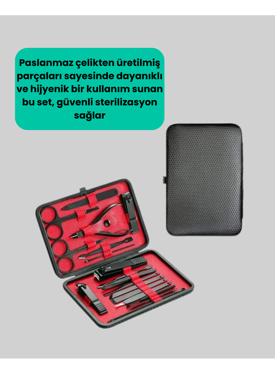 Profesyonel Paslanmaz Çelik Manikür & Pedikür Seti