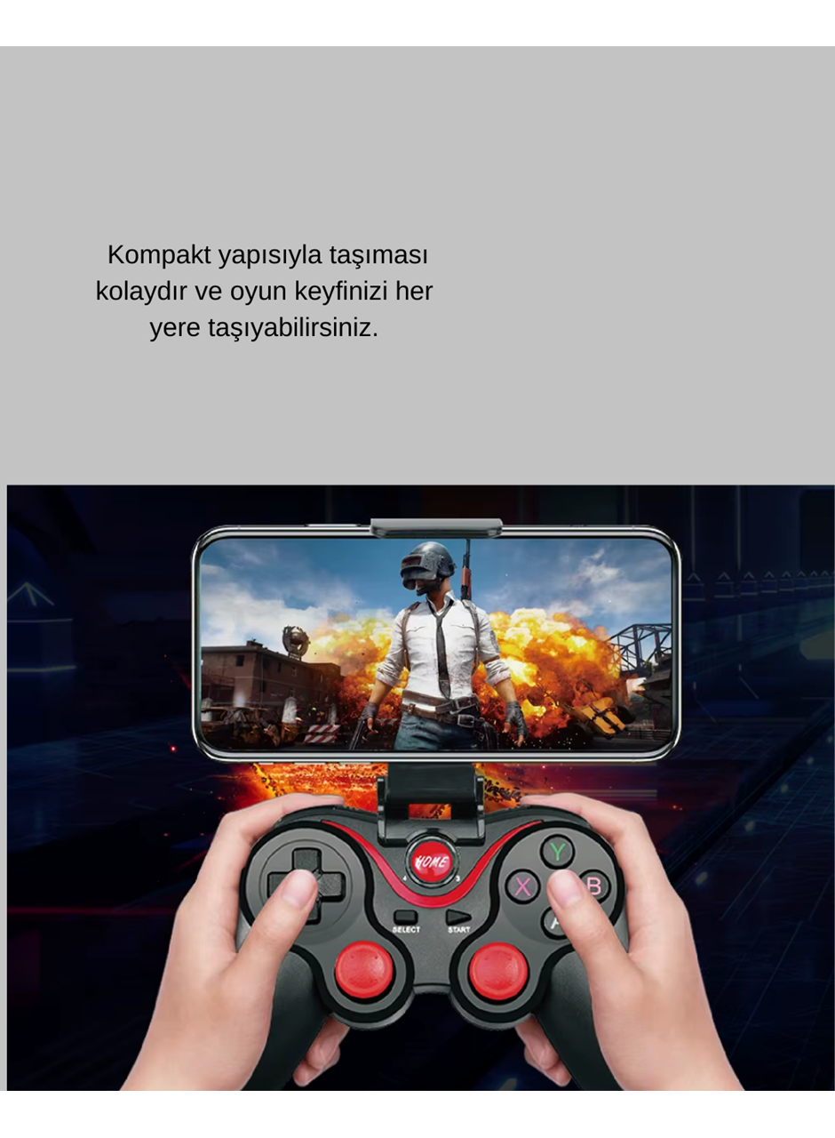Telefon, Tablet ve PC İçin Çok Fonksiyonlu Bluetooth Gamepad