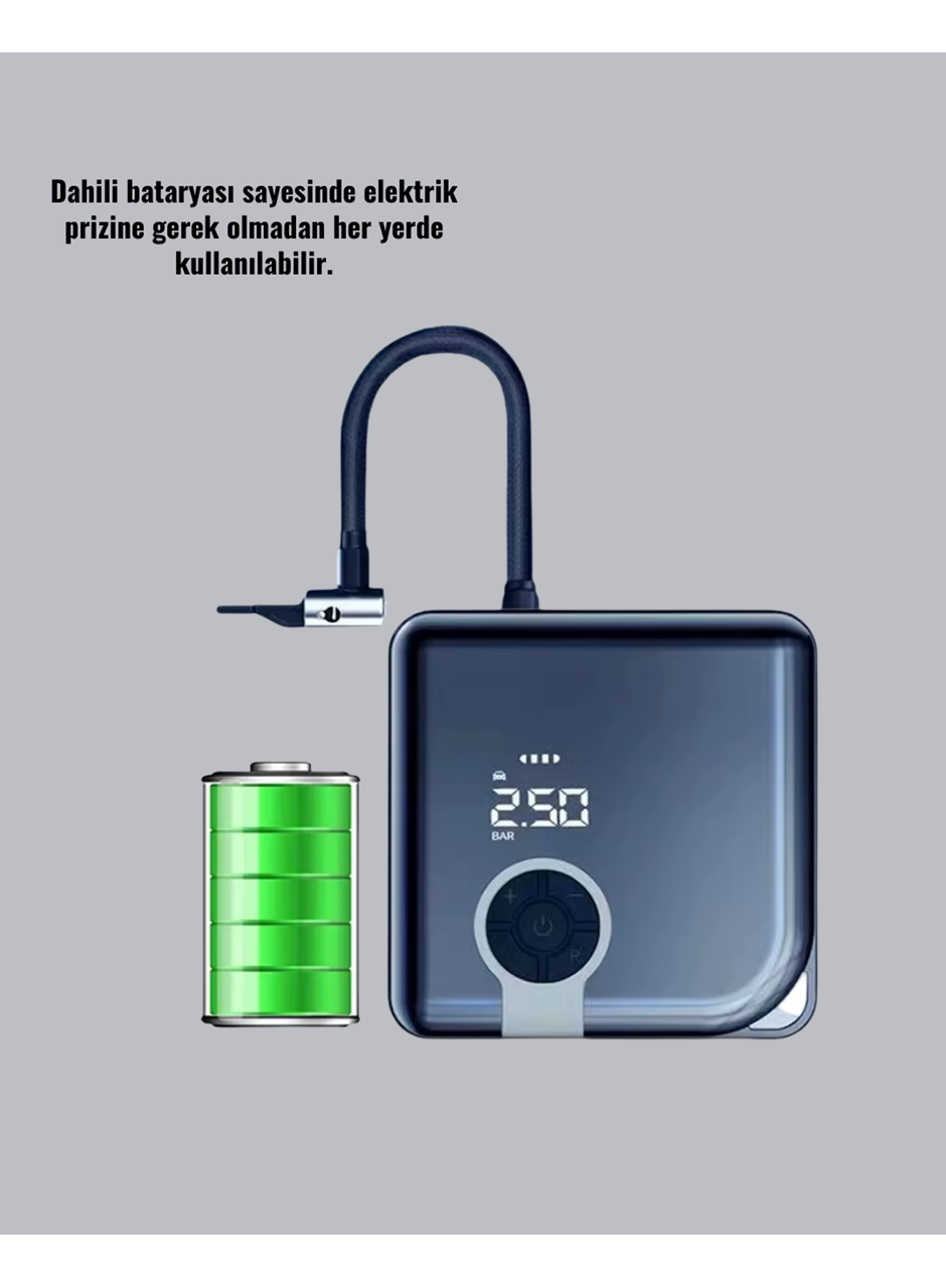 Dijital Ekranlı Taşınabilir Akıllı Araç Hava Kompresörü