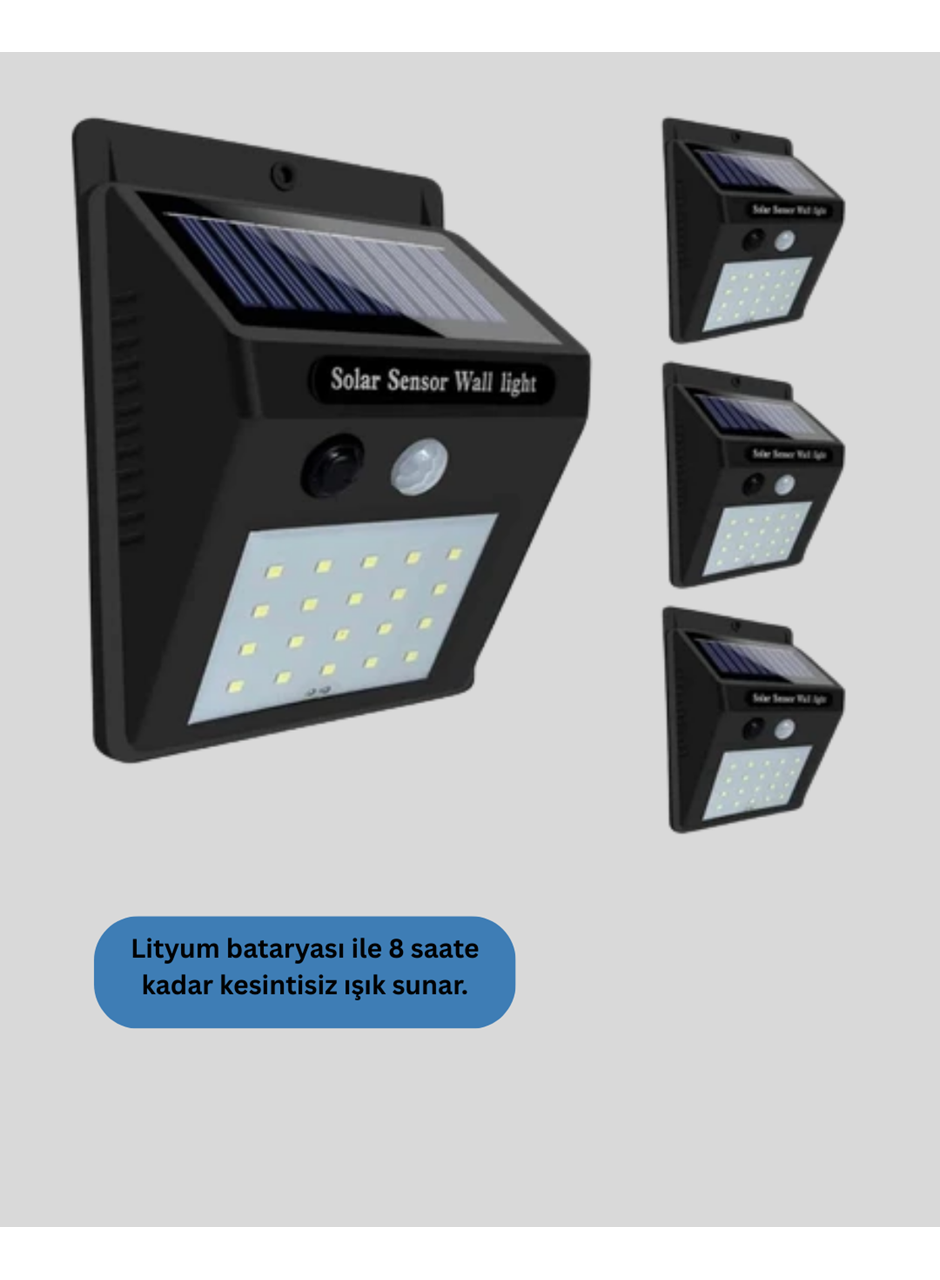 Kablo Gerektirmeyen Solar LED Bahçe ve Veranda Işığı