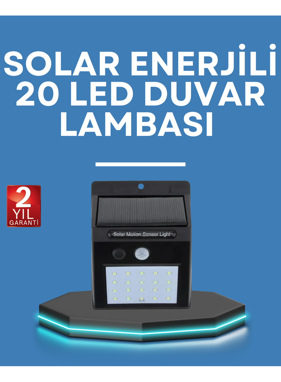 Hareket Algılamalı Solar LED Güvenlik Lambası
