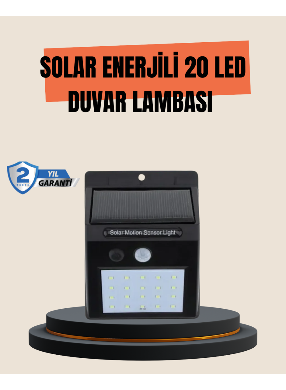 4 Modlu Solar LED Bahçe ve Garaj Lambası