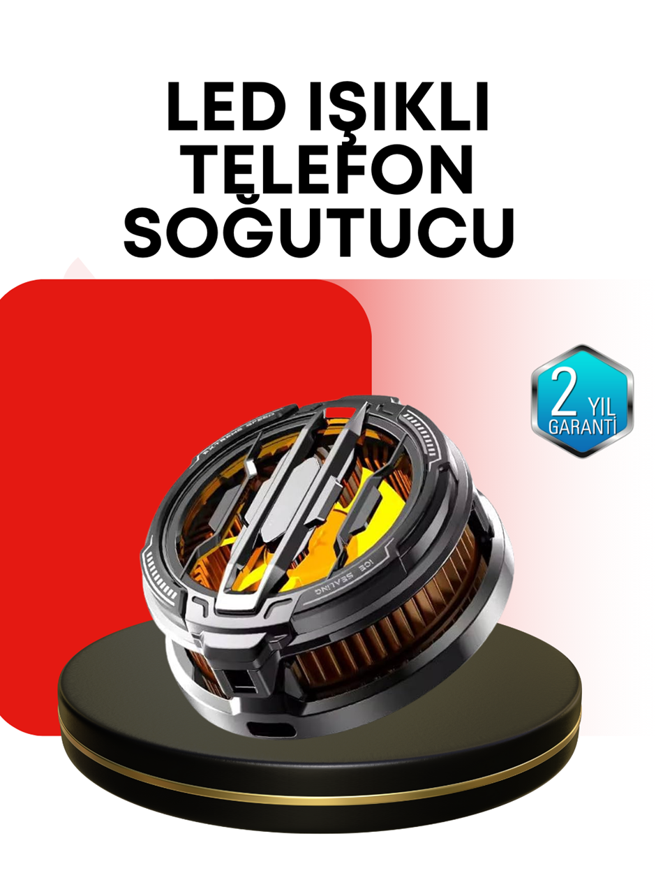 RGB Işıklı Sessiz Fanlı Telefon Soğutucu