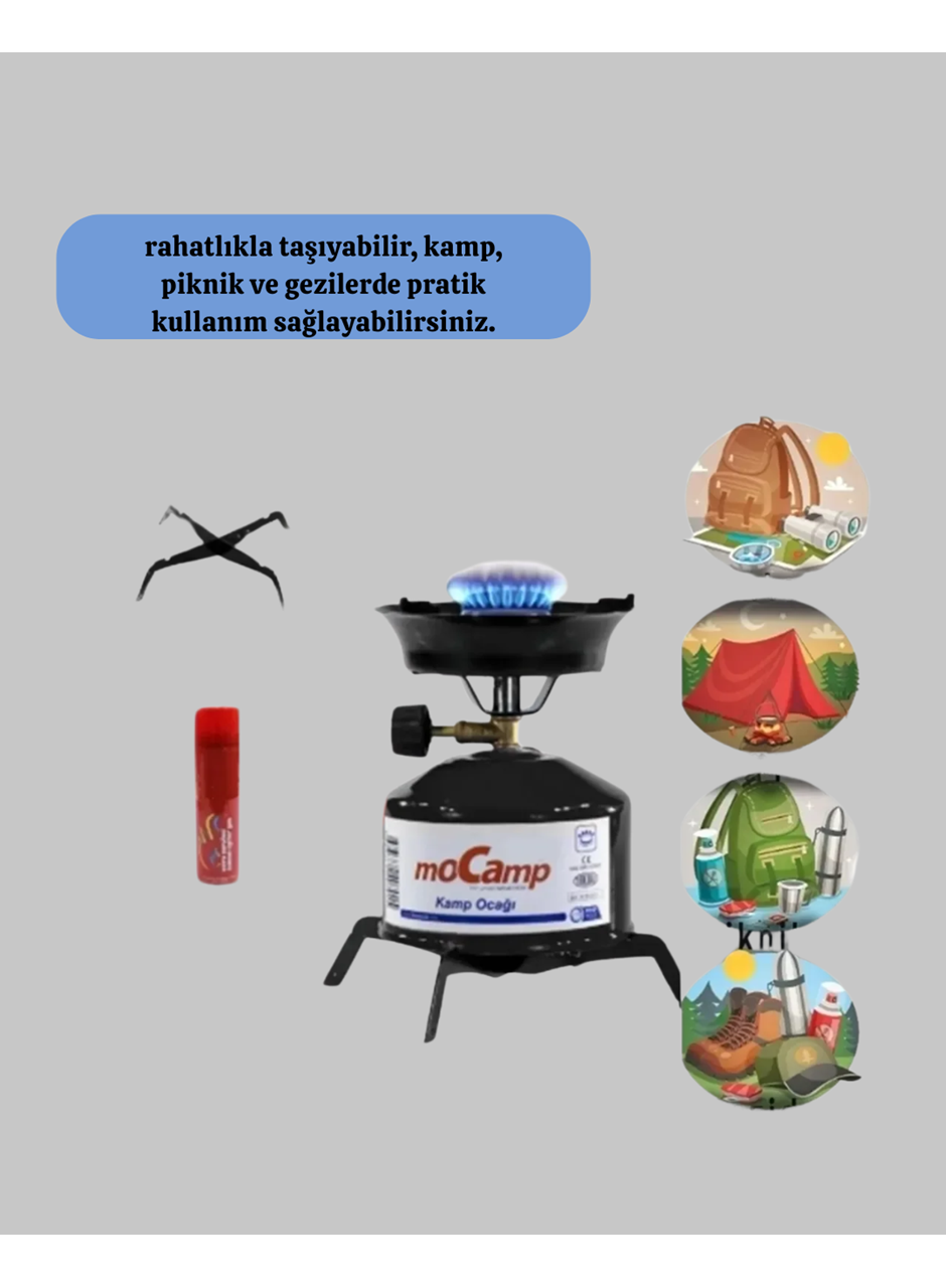 Outdoor Kamp Ocağı Seti Çakmak Gazlı Taşınabilir