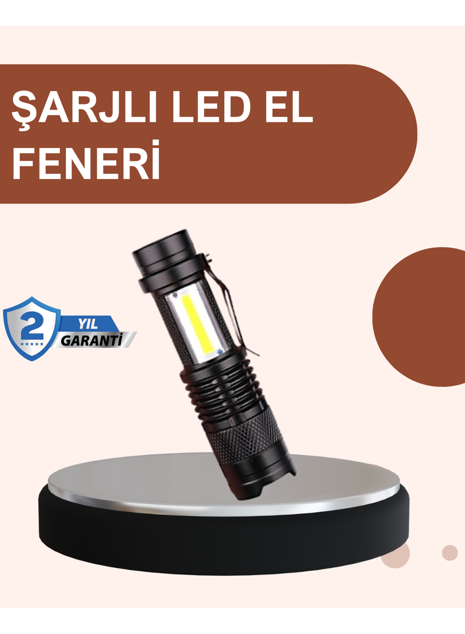 Alüminyum Gövdeli 2000 Lümen Güçlü LED El Feneri