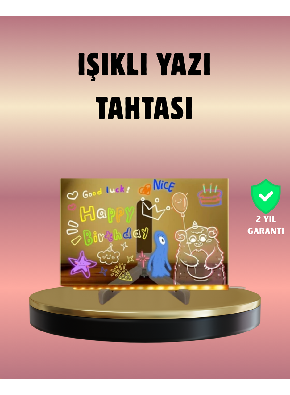 USB Bağlantılı LED Akrilik Çizim ve Not Tahtası