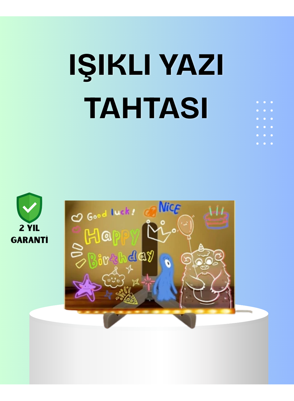 Yaratıcı Çizim ve Mesajlar İçin LED Işıklı Renkli Tahta