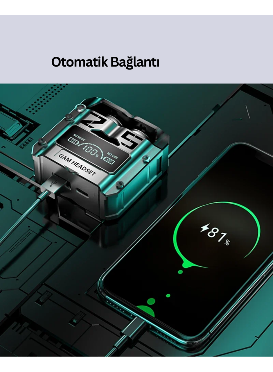 Şarj Kutulu Kablosuz Bluetooth Kulak İçi Spor Kulaklık