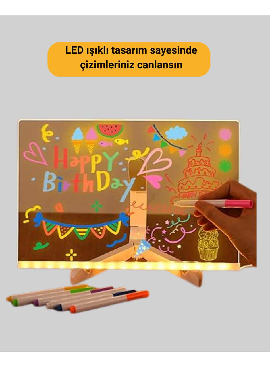 Çocuklar ve Yetişkinler İçin USB LED Işıklı Çizim Panosu