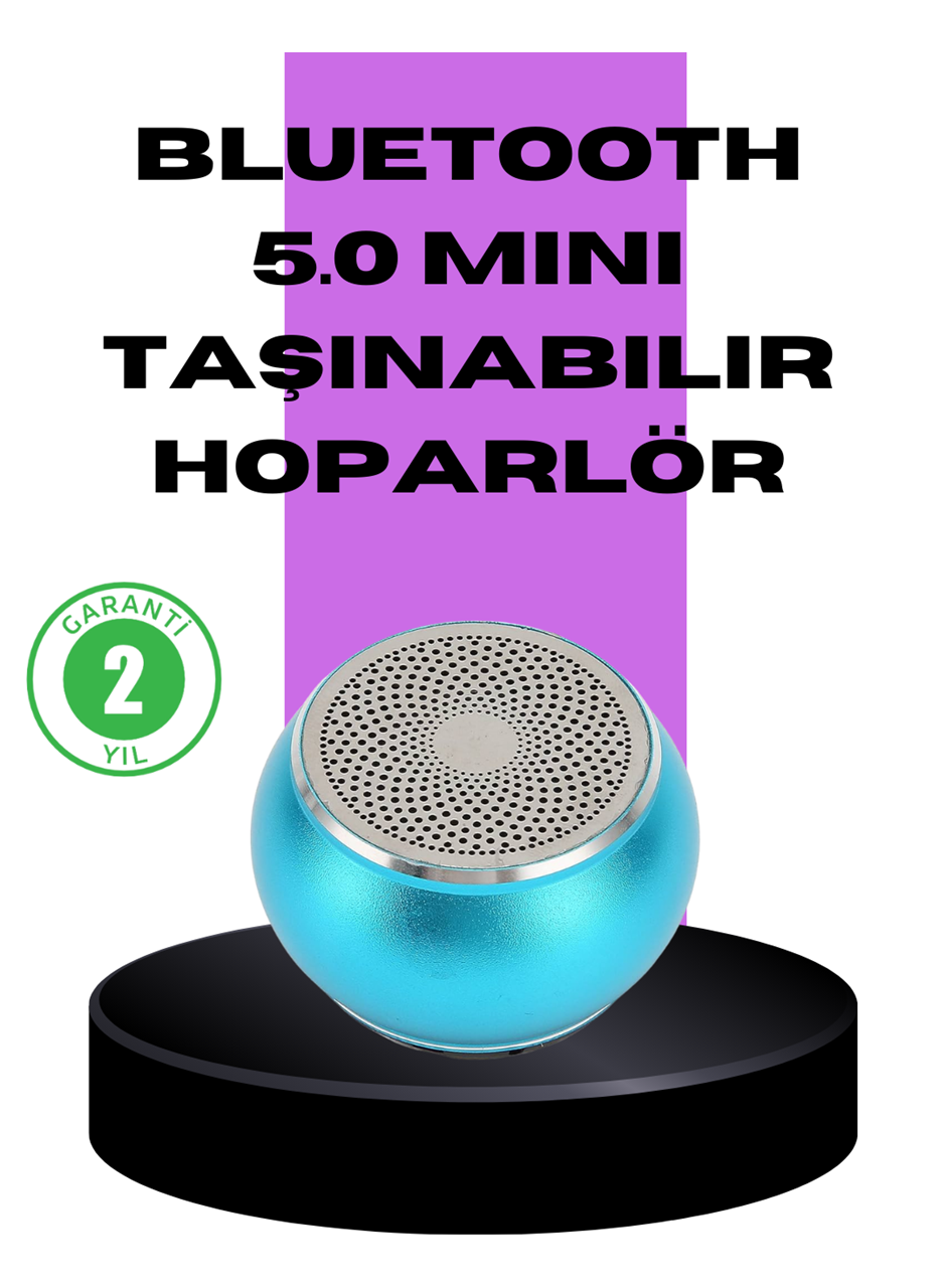 Taşınabilir Mini Bluetooth Hoparlör 9m Menzil Dahili Mikrofon