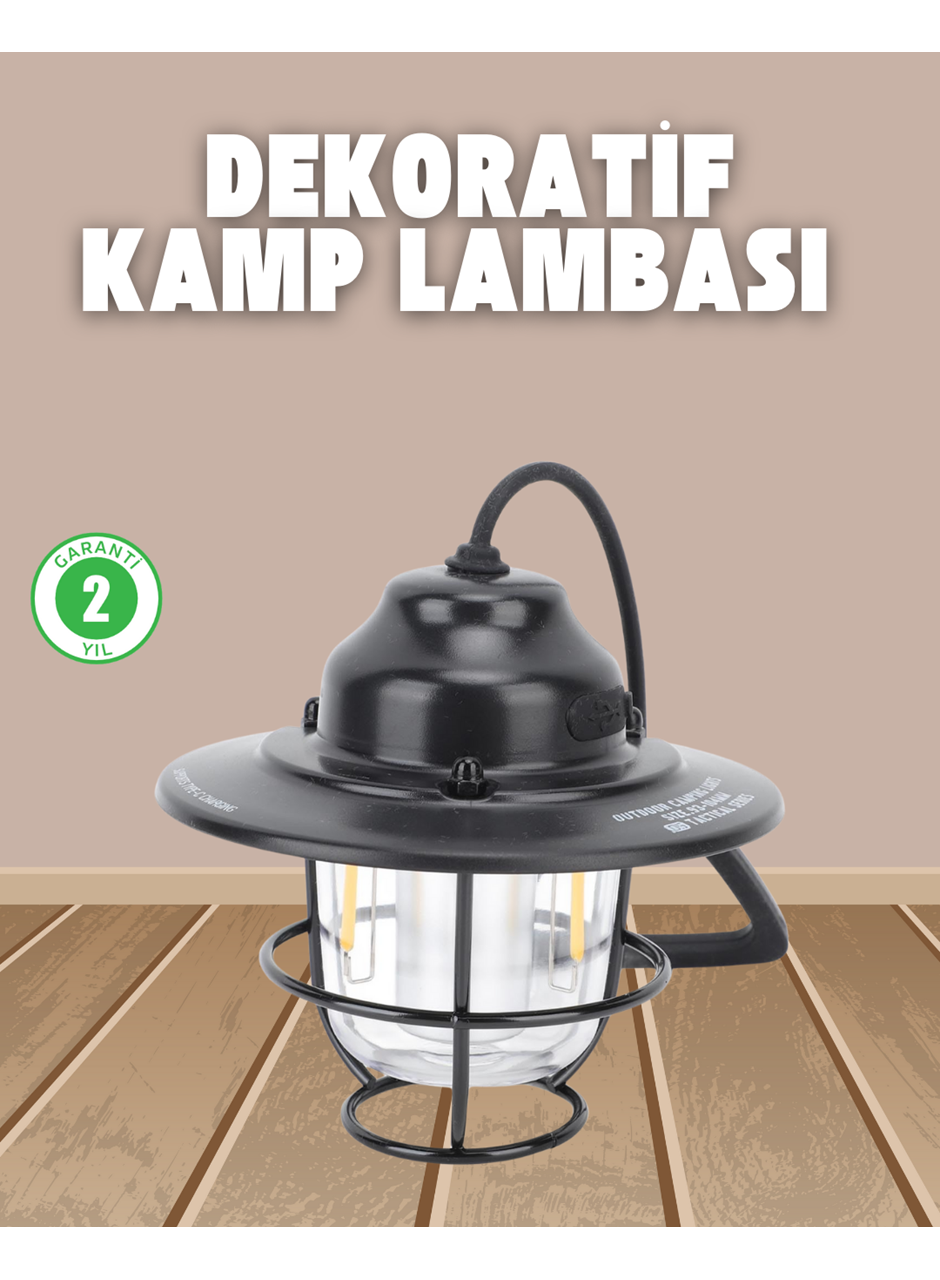 Dekoratif ve Fonksiyonel Taşınabilir Kamp Gece Lambası