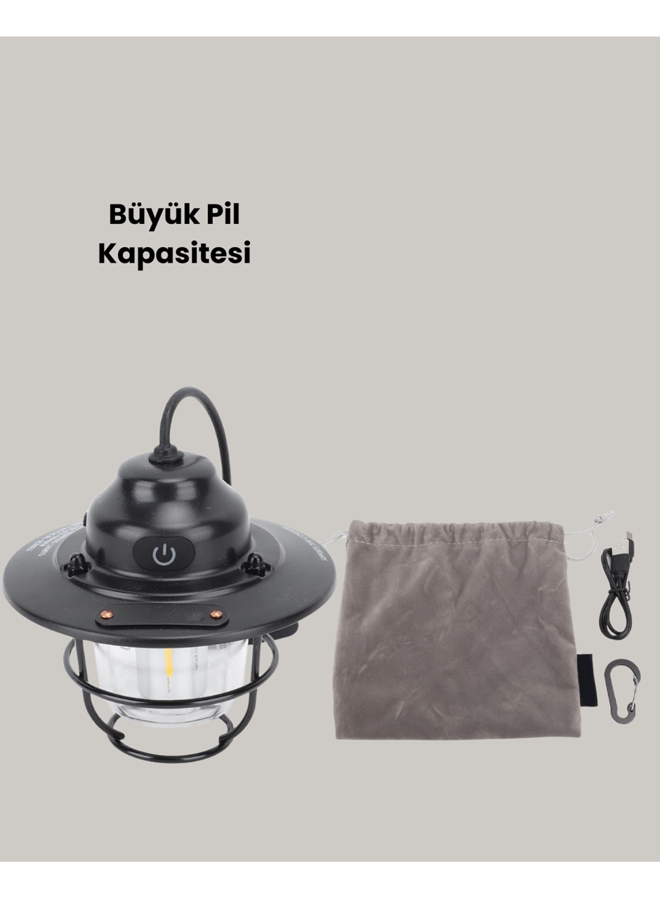 Dekoratif ve Fonksiyonel Taşınabilir Kamp Gece Lambası