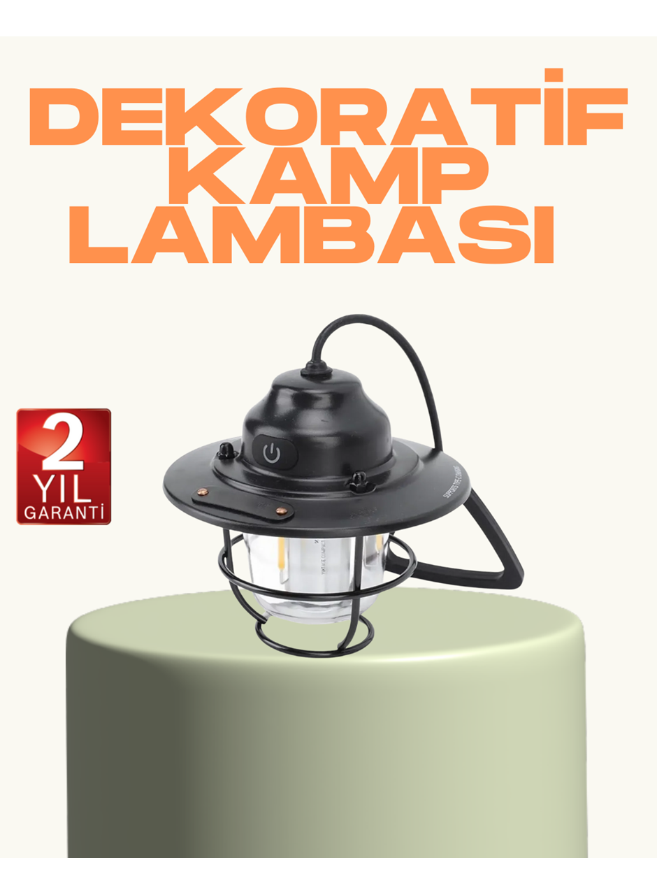 Hafif ve Taşınabilir Retro Tasarım Kamp Lambası