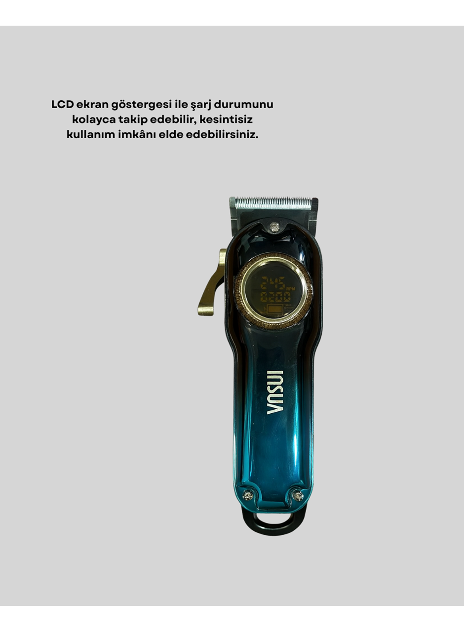 Uzun Çalışma Süreli LCD Göstergeli Saç Kesme Makinesi