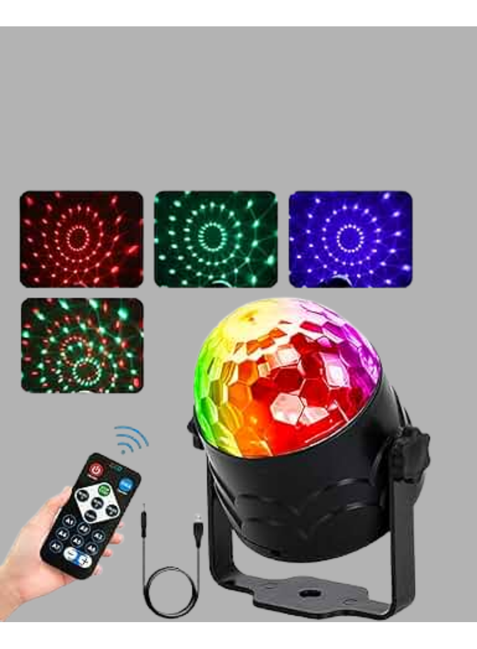 RGB LED Disko Küresi 7 Modlu Uzaktan Kumandalı