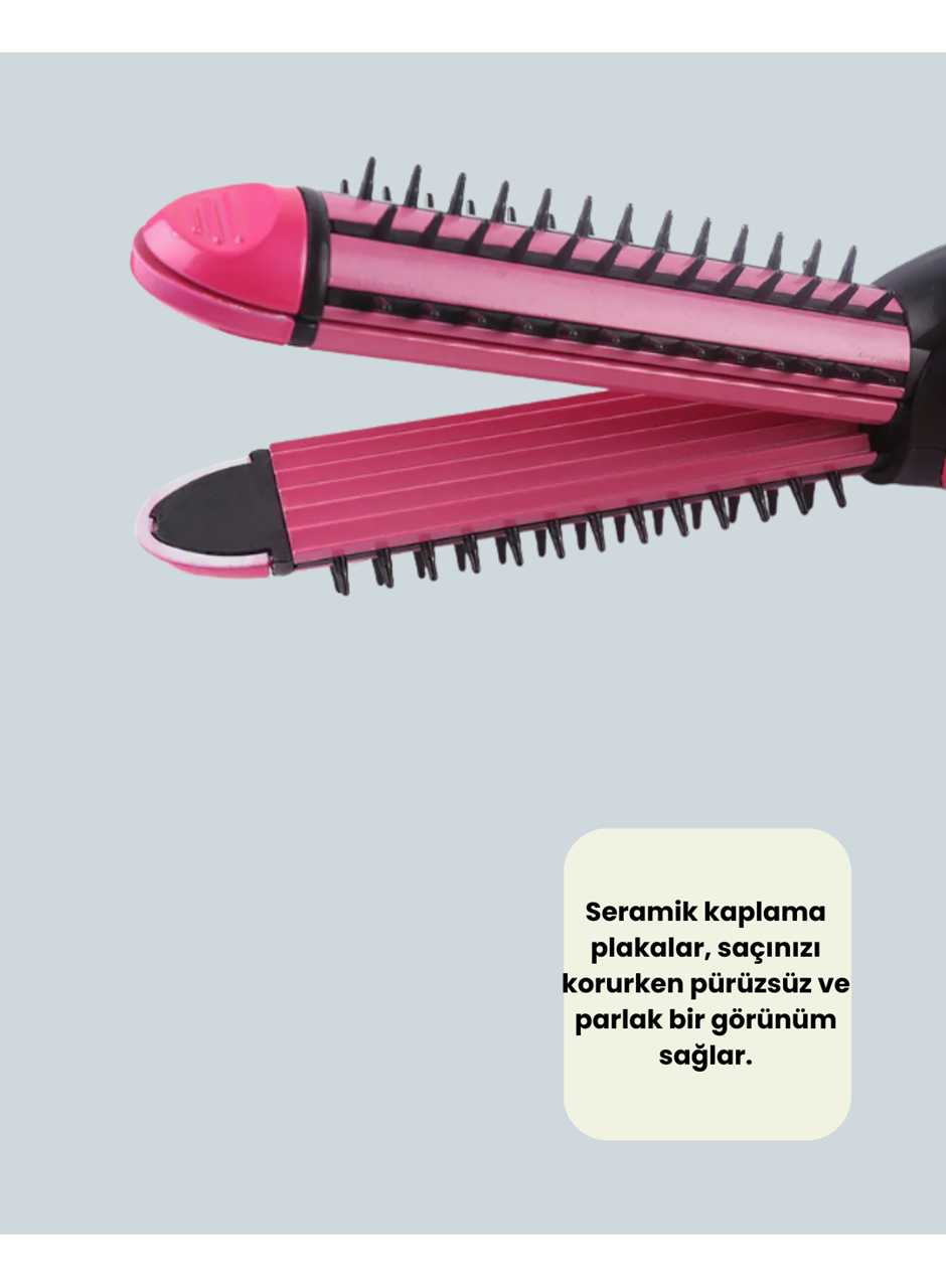 Hızlı Isınan Saç Maşası ve Düzleştirici | Çift Fonksiyonlu