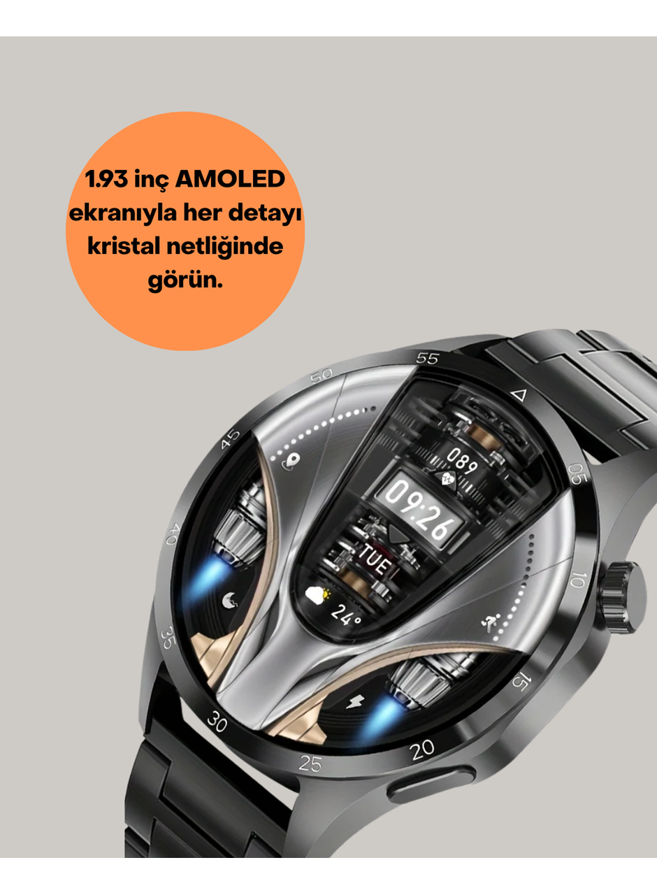 Şık Metal Kasa ve Değiştirilebilir Kordonlarla SW80 Smartwatch