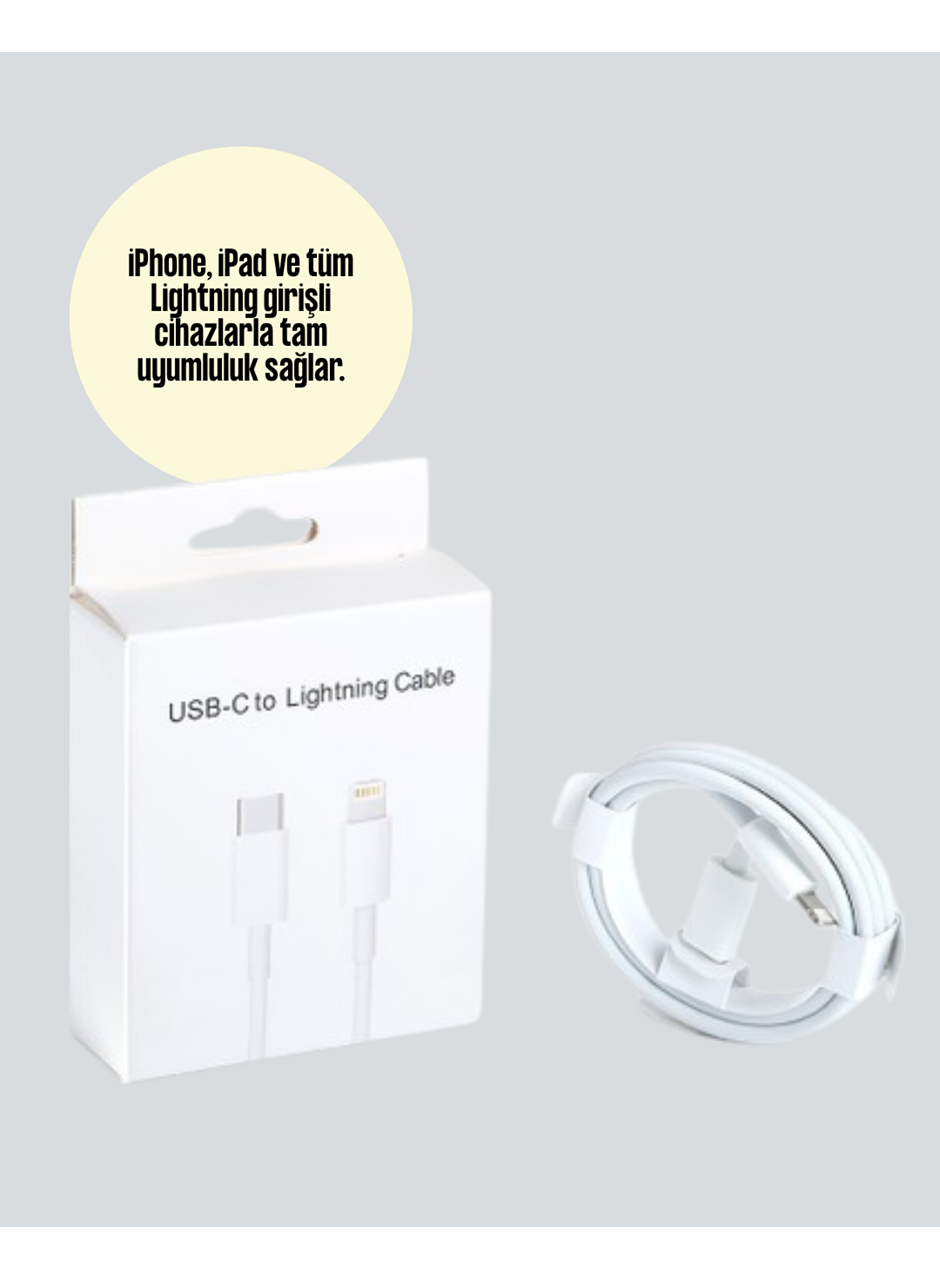 Aşırı Şarj ve Pil Koruması ile Akıllı Çipli Lightning Kablo 1.2m