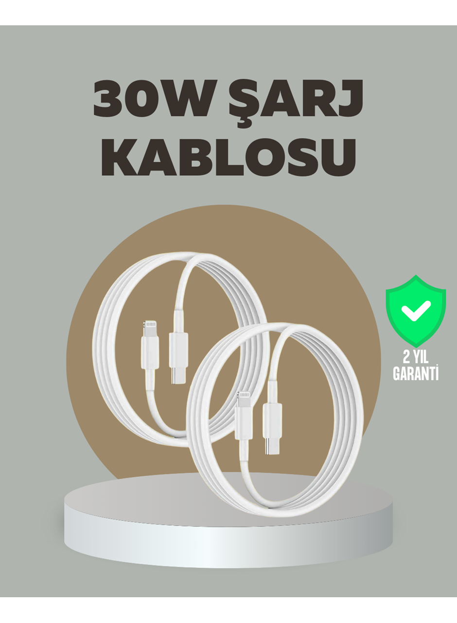 iPhone iPad Airpods Uyumlu 30W Type-C to Lightning Kablo