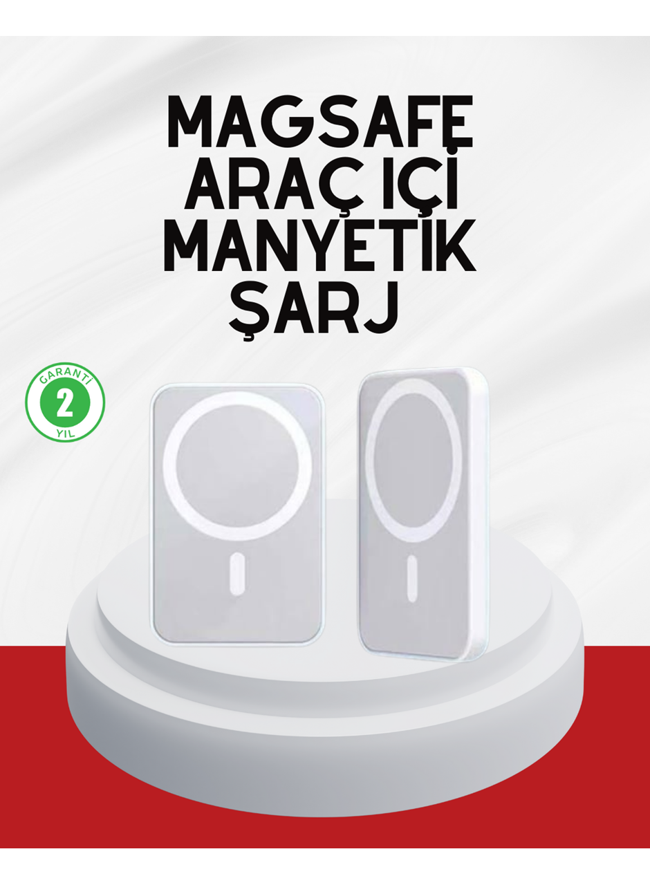 Şık Tasarımlı MagSafe Araç Telefon Tutucu Type-C Girişli