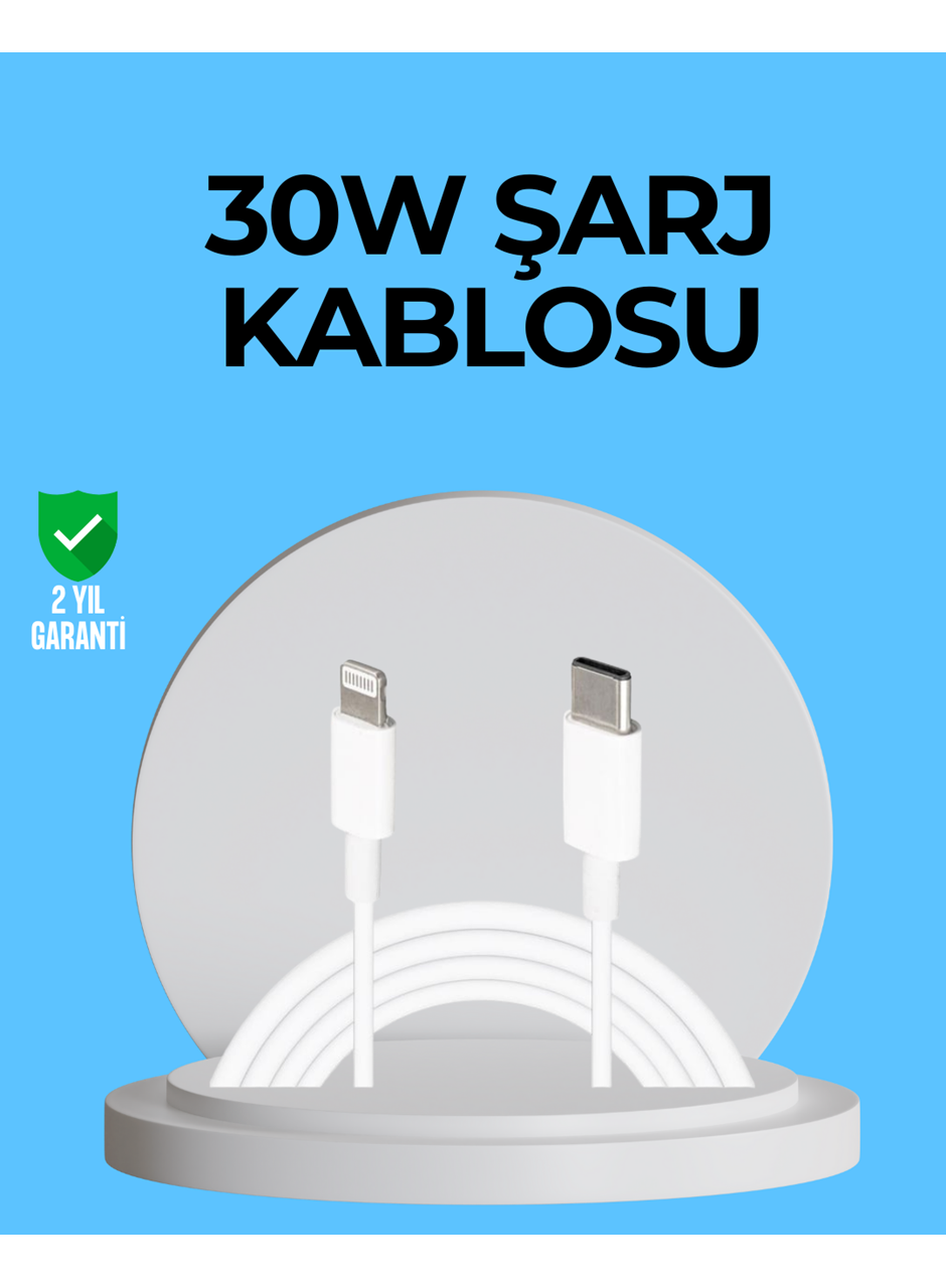 Dayanıklı TPE Lightning Kablo – 30W Hızlı Şarj ve Veri Transferi