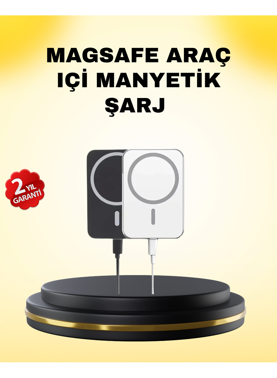 15W Kablosuz Şarj Destekli MagSafe Araç Tutucu Havalandırma Klipsli