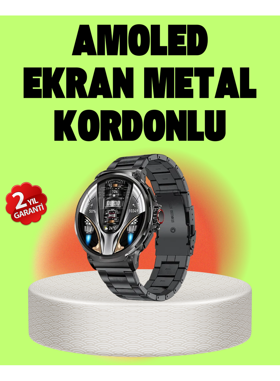 SW80 Akıllı Saat 1.93″ Ultra HD Ekran 700 mAh Batarya 3 Kordon