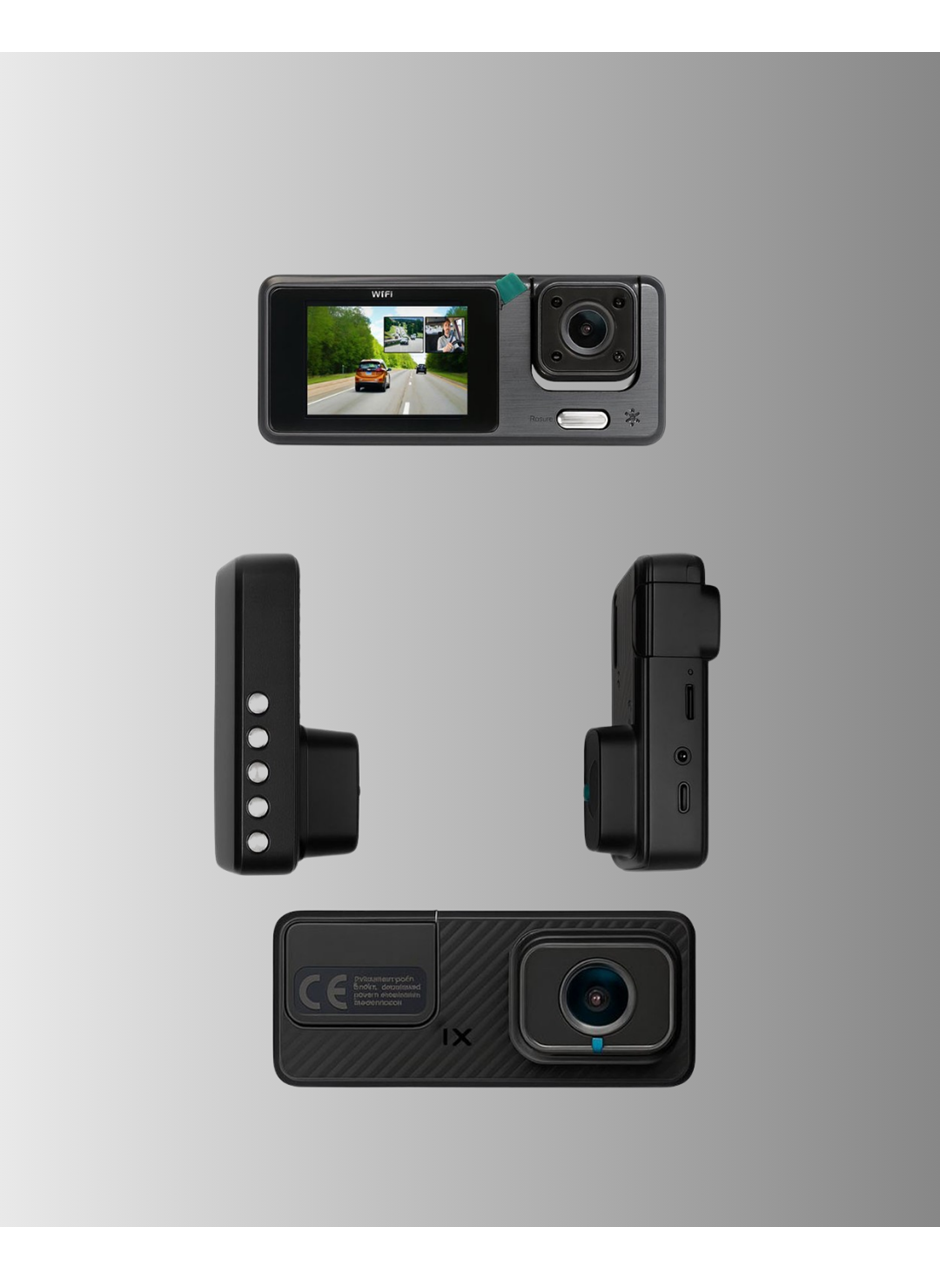 Çok Açılı Araç İçi DVR | Ön İç Arka Kamera, Döngü Video Kaydı