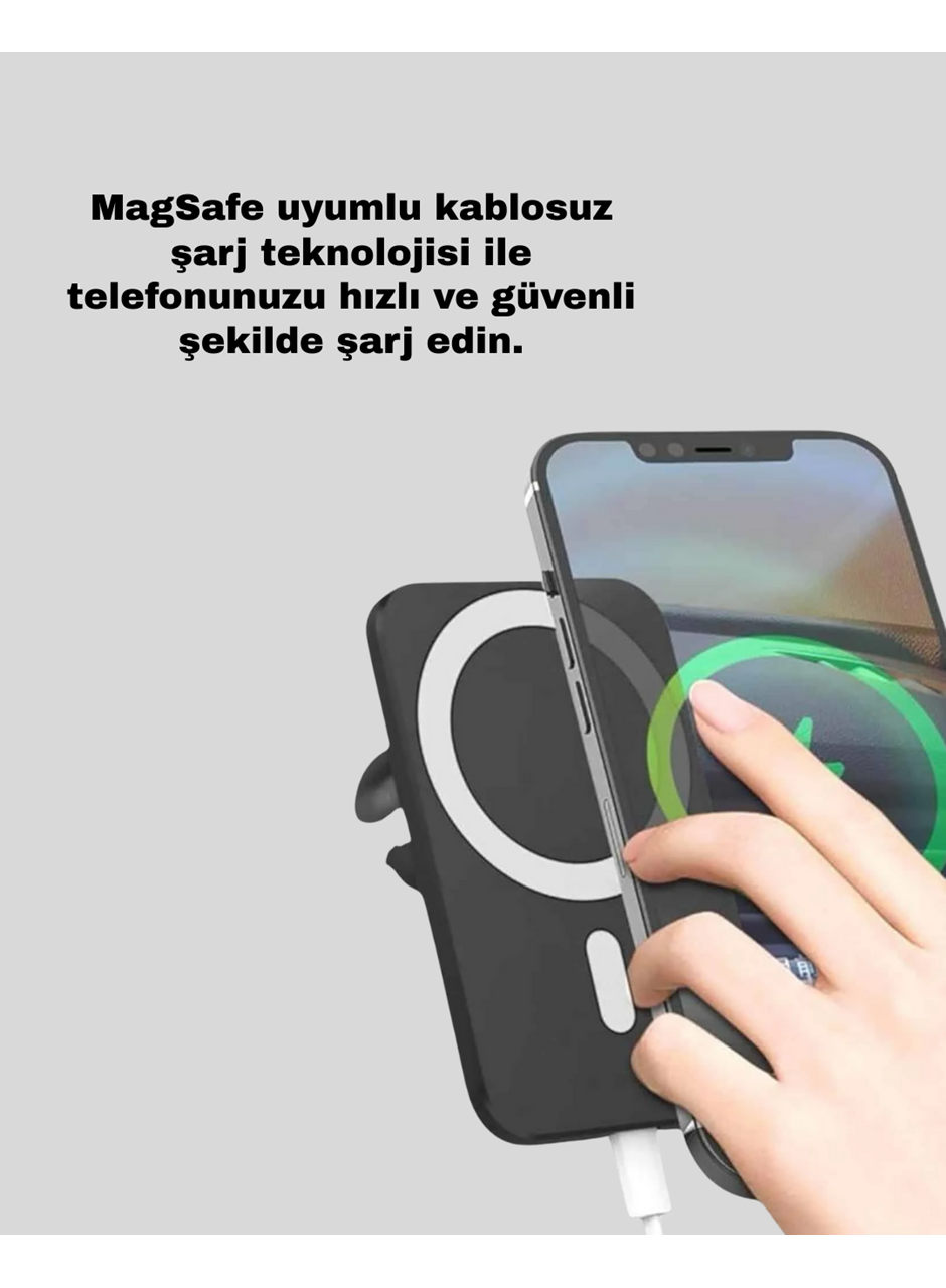 Akıllı Koruma Sistemli MagSafe Araç Tutucu iPhone 12/13/14 Uyumlu