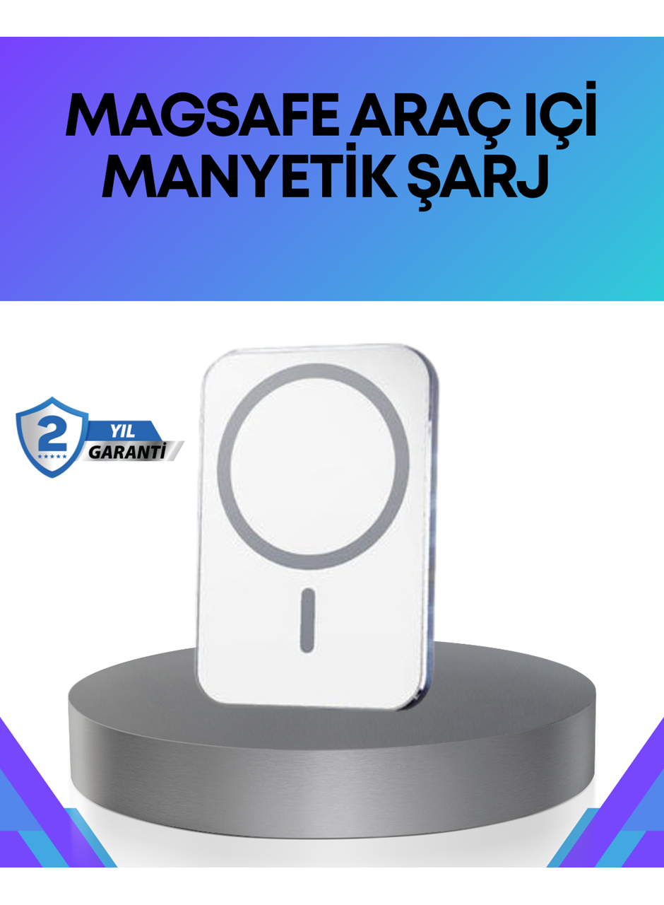 360° Döner Başlıklı MagSafe Araç Telefon Tutucu Hızlı Şarjlı