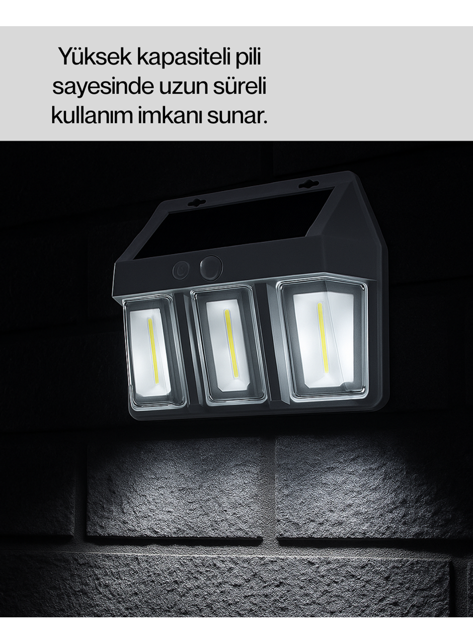Güneş Enerjili Bahçe ve Duvar Aydınlatma – BK-618-3 LED Lamba