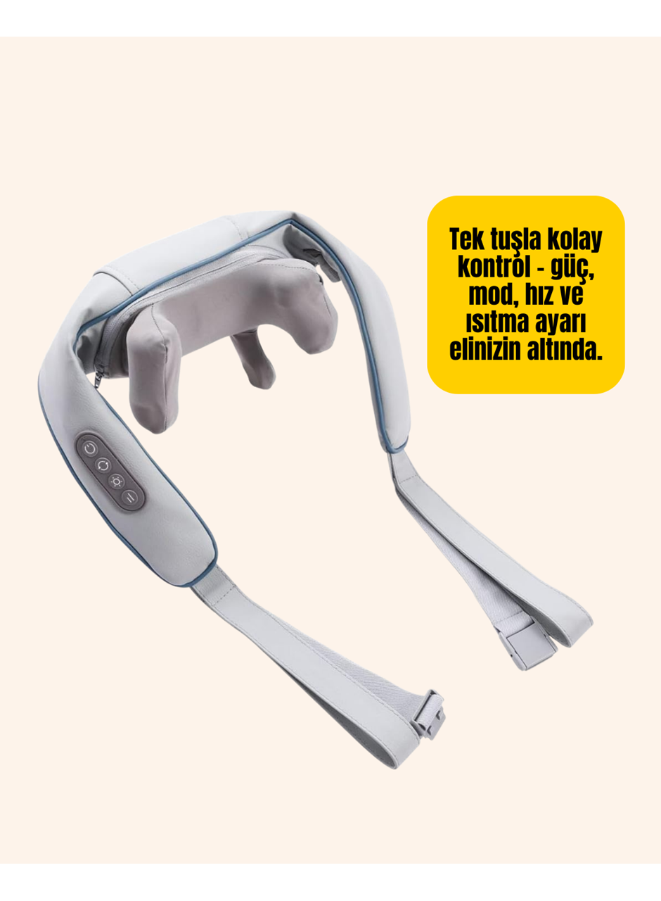 Çok Fonksiyonlu Kablosuz Masaj Aleti | 2 Modlu Isıtmalı