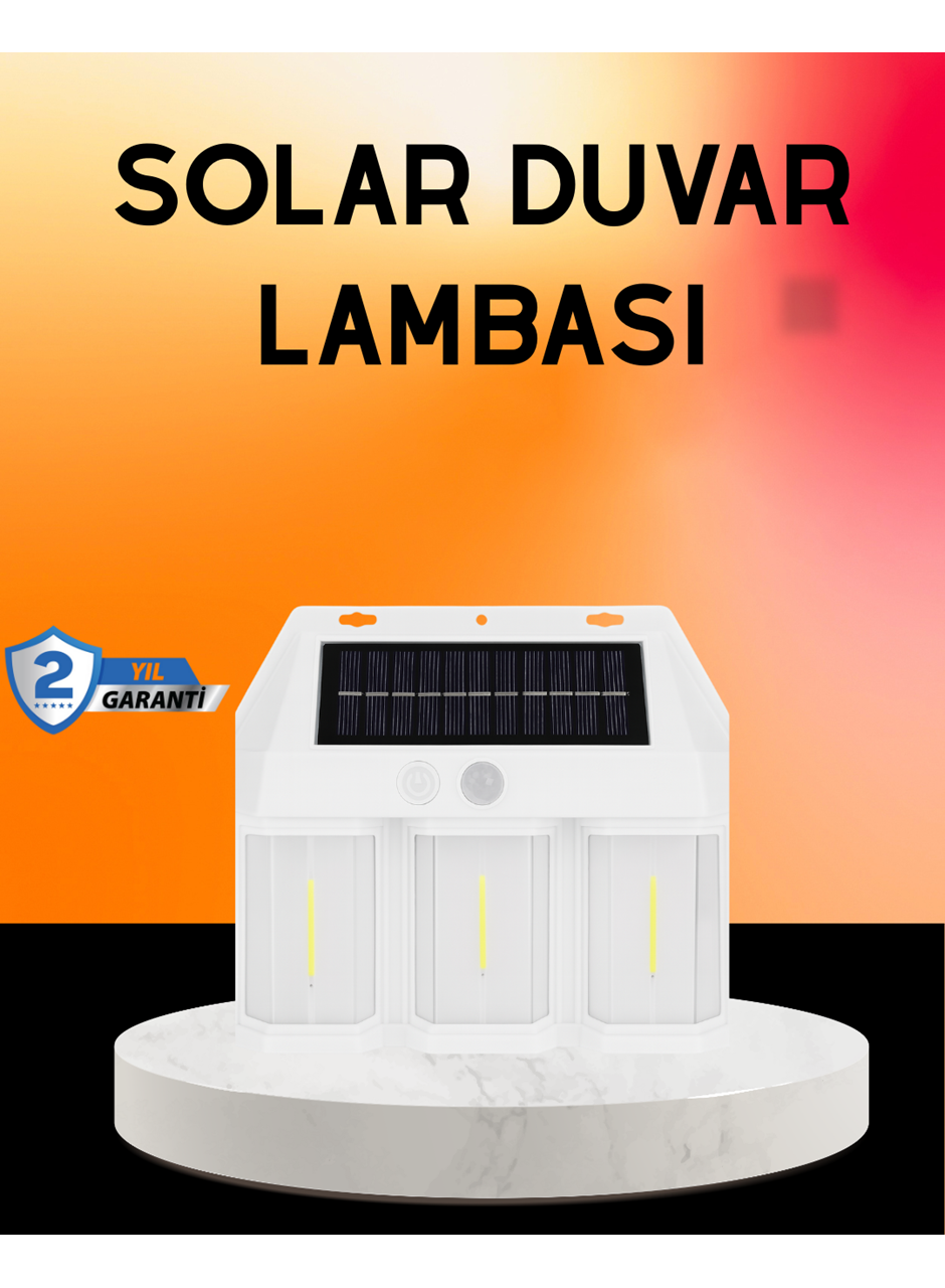 Güneş Enerjili 3 Modlu Duvar Apliği – Bahçe ve Garaj Aydınlatması