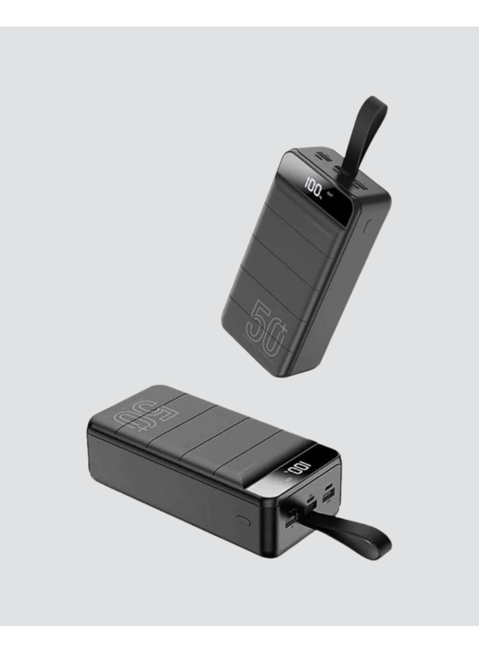 Tüm Cihazlarla Uyumlu 50.000 mAh Powerbank – Yüksek Kapasiteli, LED Gösterge ve Akıllı Koruma Fonksiyonlu