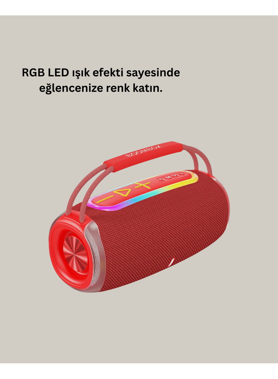 20W Kablosuz Bluetooth Hoparlör RGB Işık Efektli USB/SD/AUX Destekli