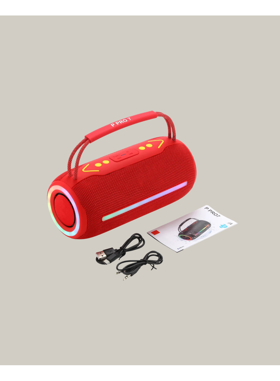 20W Kablosuz Bluetooth Hoparlör RGB Işık Efektli USB/SD/AUX Destekli