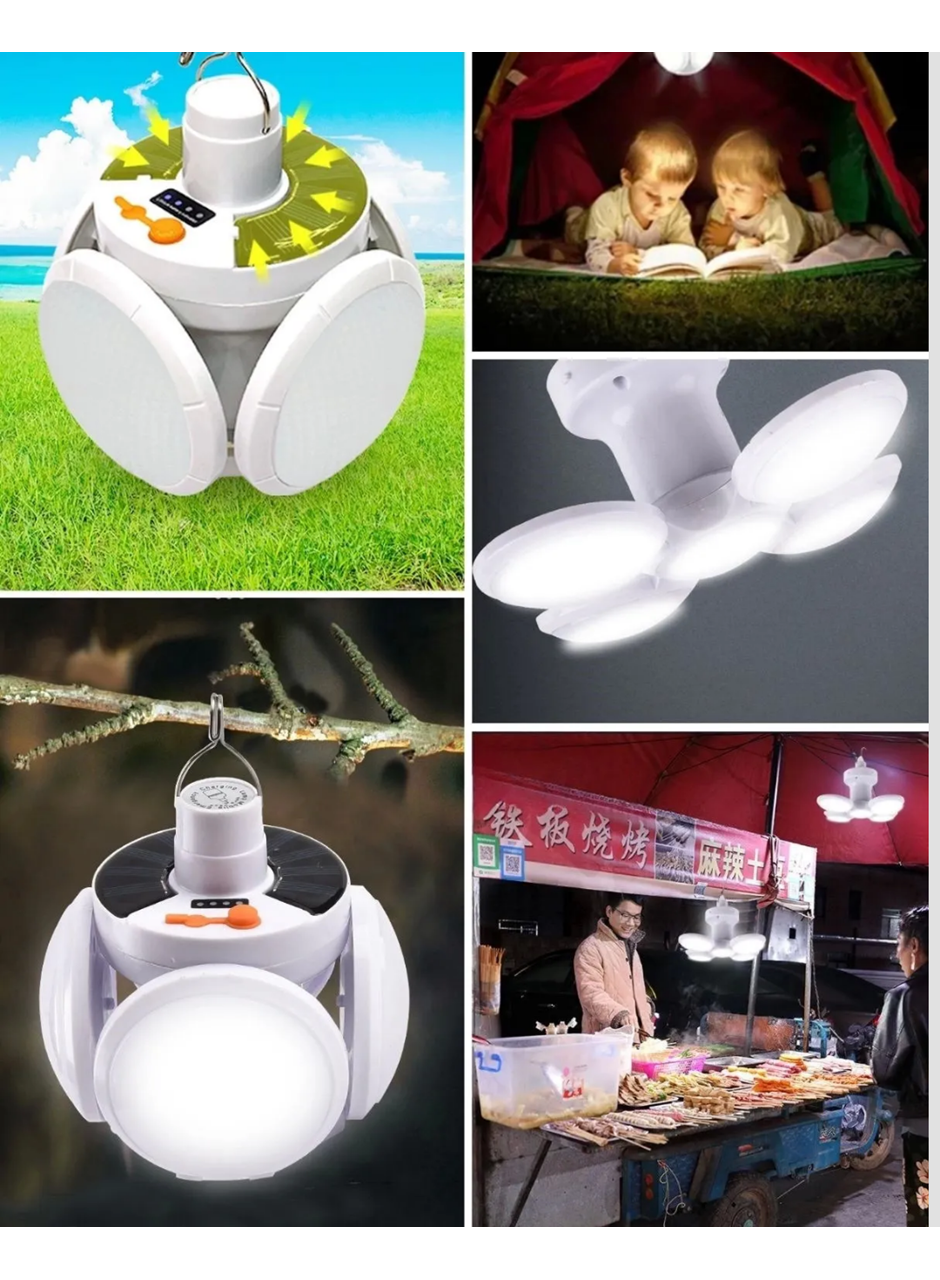 Pratik Katlanabilir Solar LED Aydınlatma Lambası