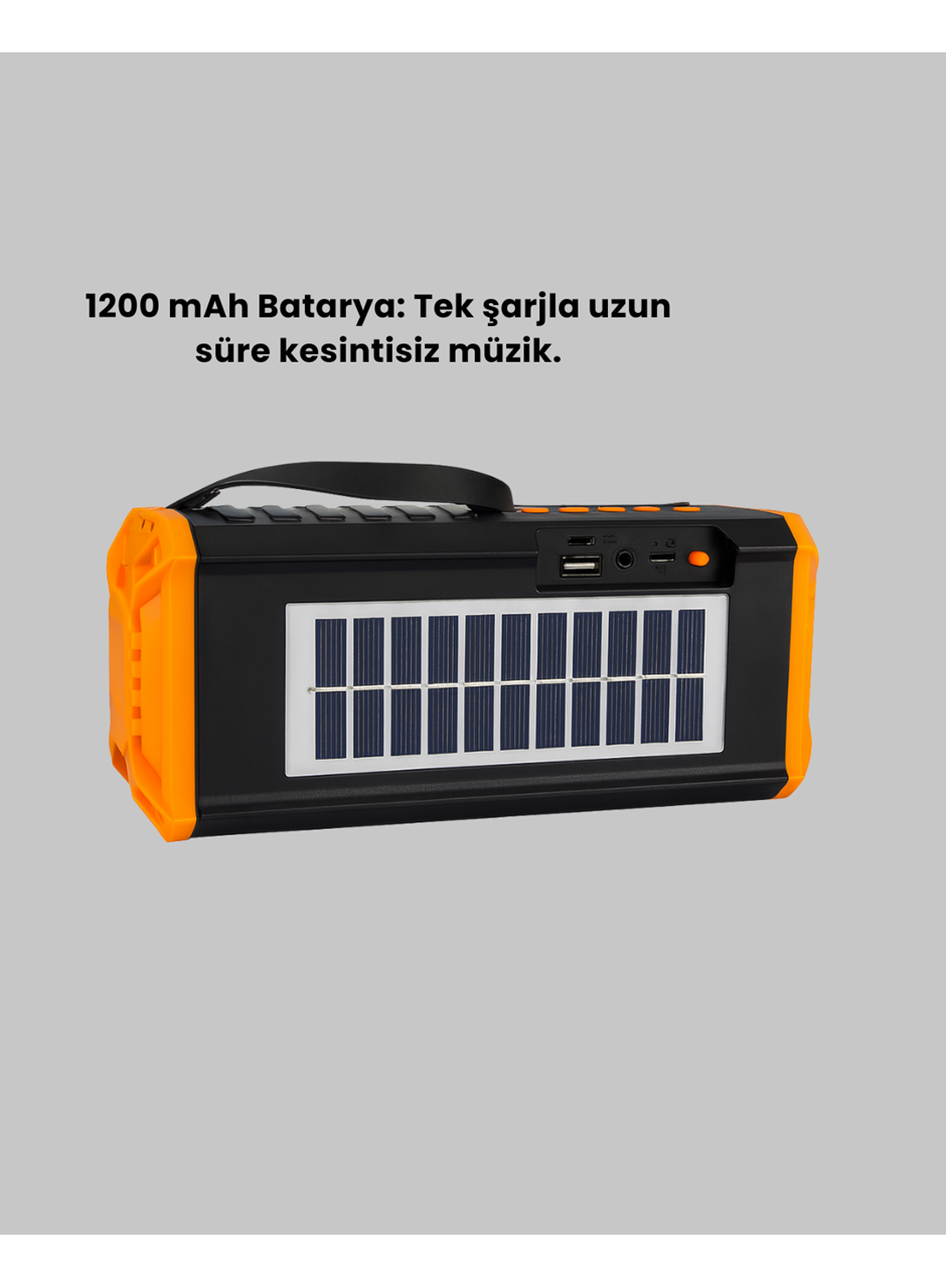 J-IPOX P520 Solar Enerjili Bluetooth Hoparlör FM Radyolu 8W Ses
