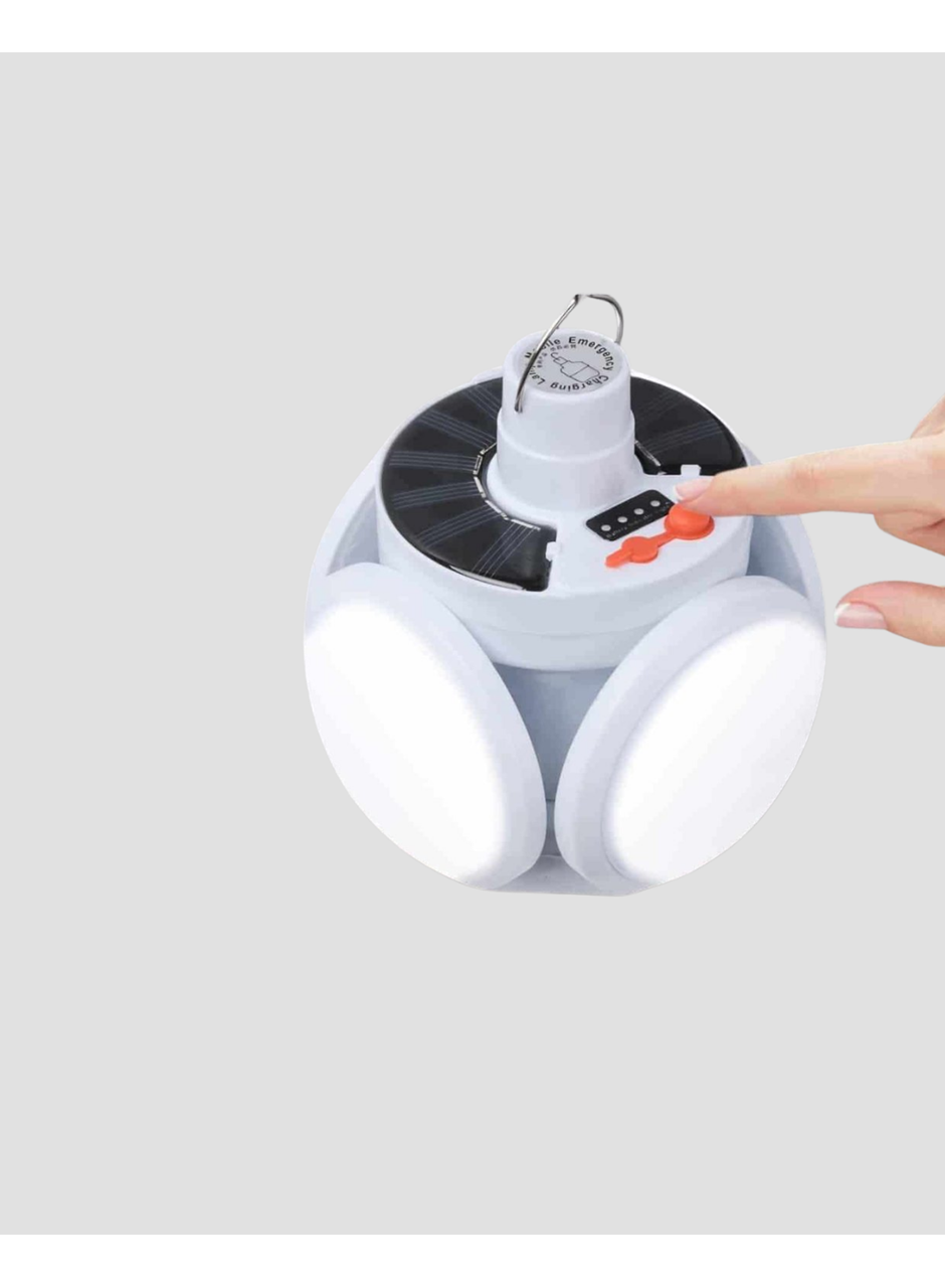 Solar ve USB Şarjlı Su Geçirmez Katlanabilir LED Lamba