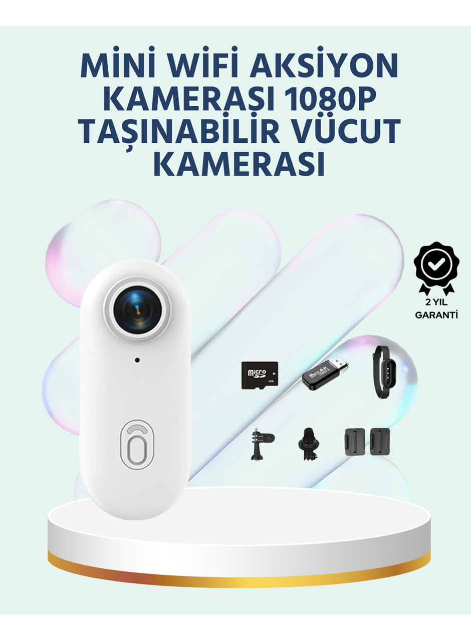 Geniş Açı Lensli WiFi Spor ve Vlog Kamerası
