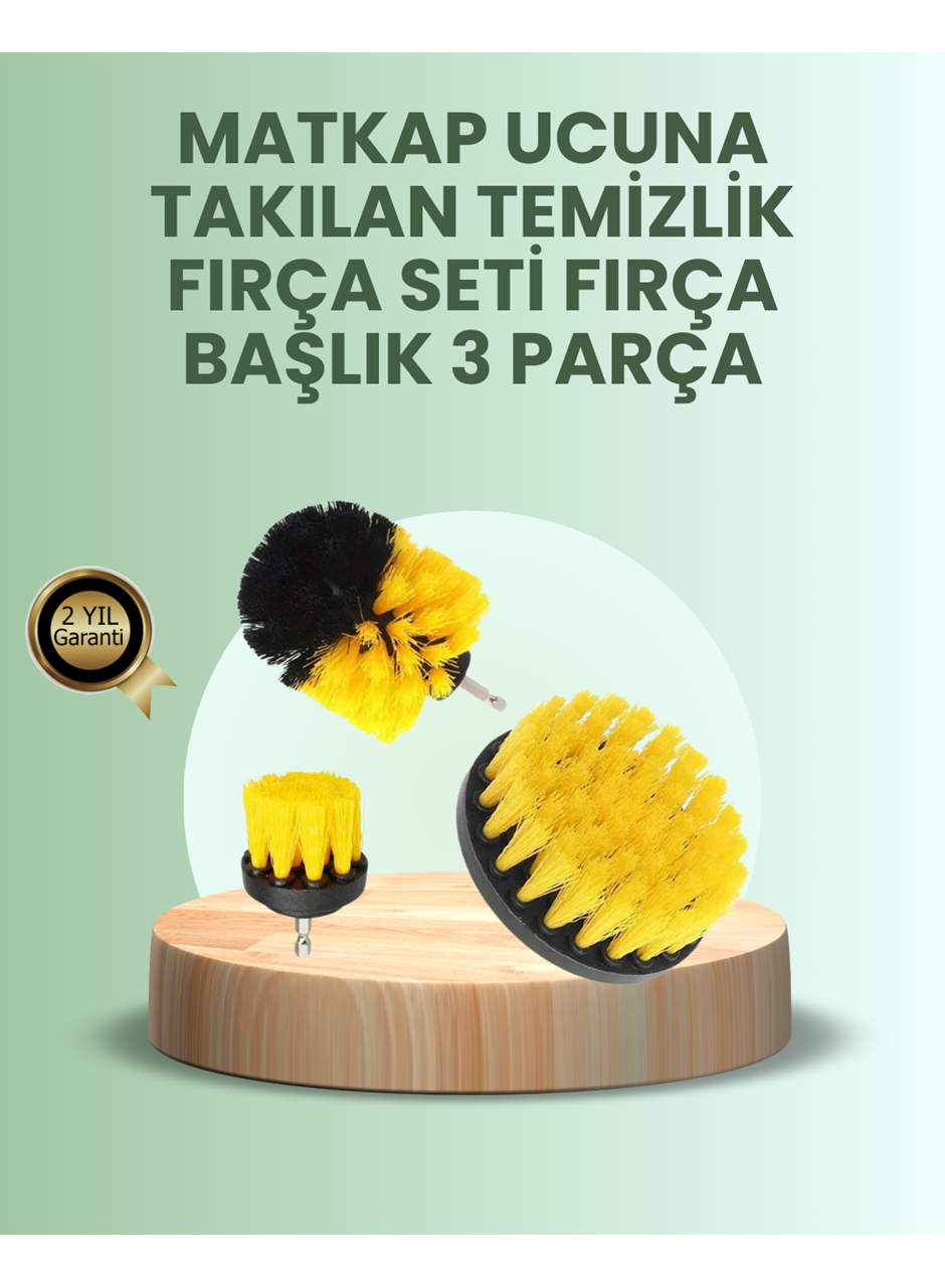 Banyo ve Mutfak İçin Matkap Ucu Temizlik Fırçası 3’lü Set