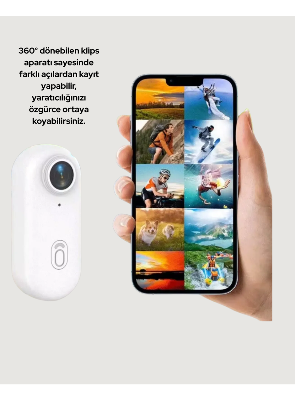 Geniş Açı Lensli WiFi Spor ve Vlog Kamerası
