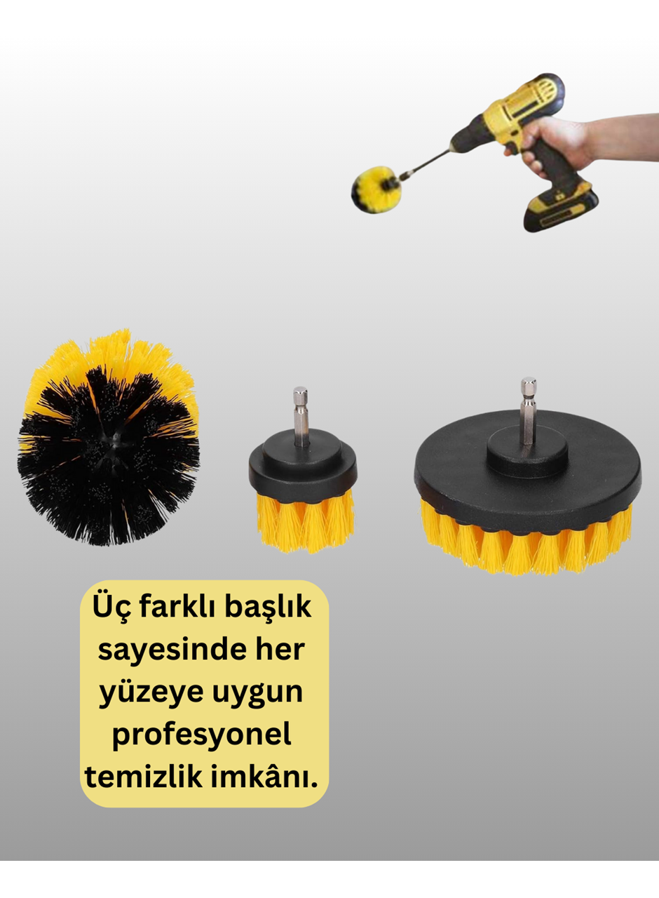 Matkap Ucu Temizlik Fırçası Seti Banyo Fayans Zemin İçin