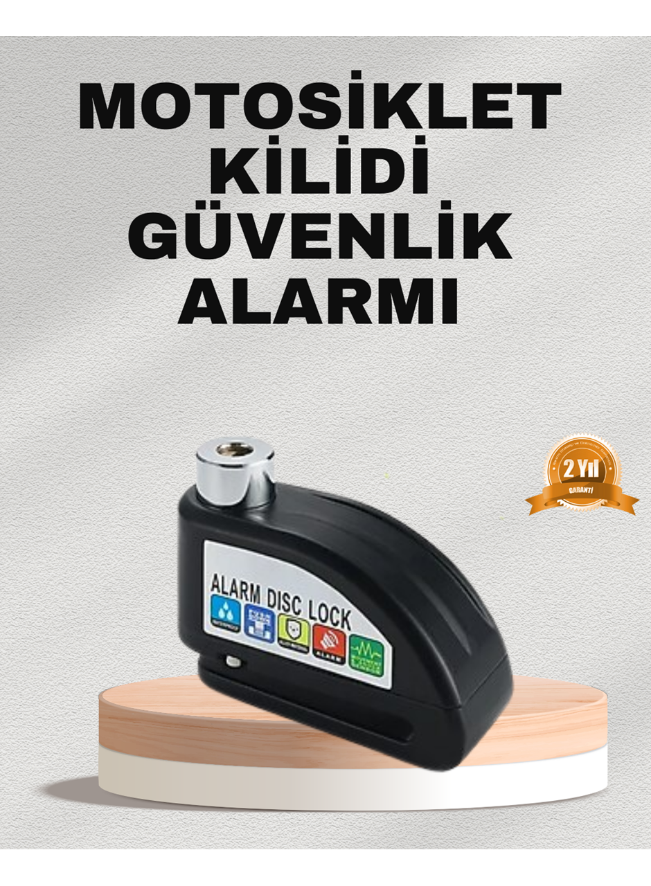Ekonomik Alarm Disk Kilidi Motosiklet Scooter Bisiklet Güvenlik