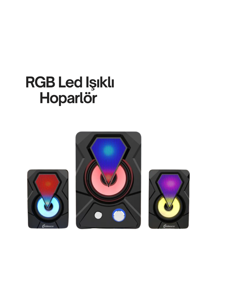 Renkli LED Işıklı Hoparlör